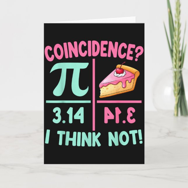Pi Equals Pie For Happy Pi Day Math Lover Teacher  Card (Front)