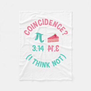Pi Equals Pie For Pi Day Celebrated On 3-14 March Fleece Blanket