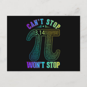 Pi Funny Math 3.14 Postcard