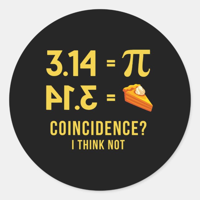 Pi Happy Pi Day  Classic Round Sticker (Front)