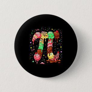 Pi Ice Cream Drip Math Pi Math Funny Pi Day Symbol 2 Inch Round Button