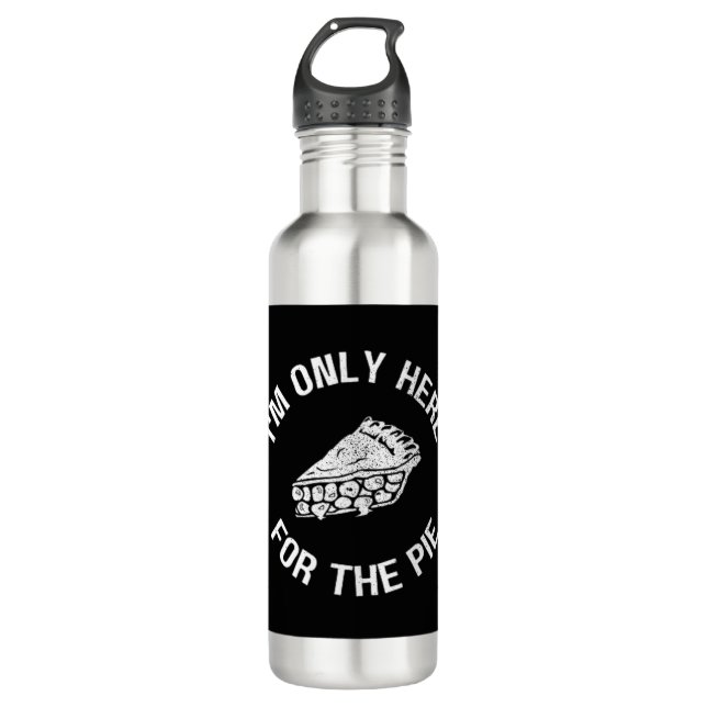 Pi I'm Only Here For The Pie Funny 710 Ml Water Bottle (Front)
