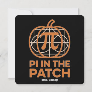 Pi in the Patch Minimal Pumpkin Pi Math Design Invitation