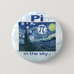 Pi in the Sky by Mudge Studios 2 Inch Round Button
