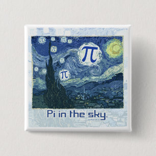Pi in the Sky Gift Ideas 2 Inch Square Button