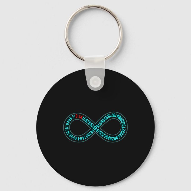 Pi Infinity Pi Day Lover Math Teacher Mathematicia Keychain (Front)