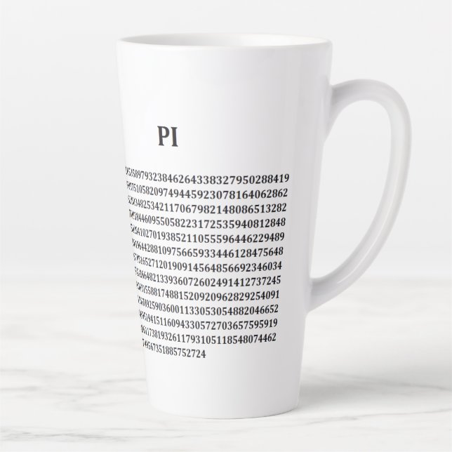 "PI"  Latte Mug (Right)