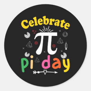 Pi Math Science Stem Gift 3.14 Pi Day 1  Classic Round Sticker