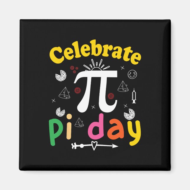Pi Math Science Stem Gift 3.14 Pi Day 1  Magnet (Front)