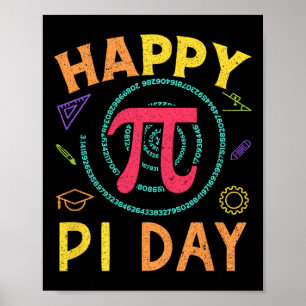 Pi Math Science Stem Gift 3.14 Pi Day Vintage Retr Poster