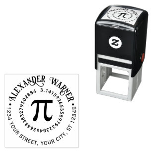 Pi Math Symbol Greek Letter Name Return Address Self-inking Stamp