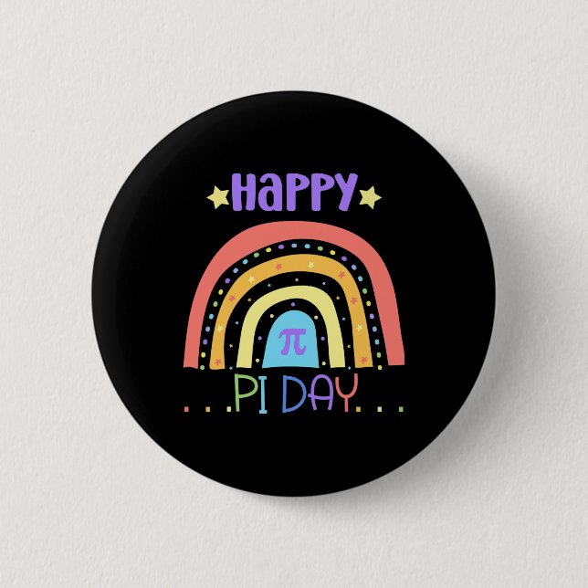 Pi Math Teacher Students Funny International Happy 2 Inch Round Button (Front)