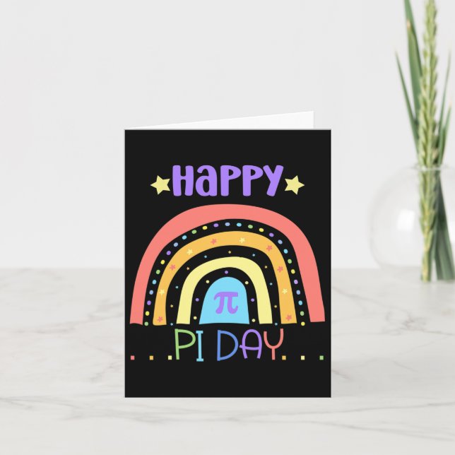 Pi Math Teacher Students Funny International Happy Card (Front)