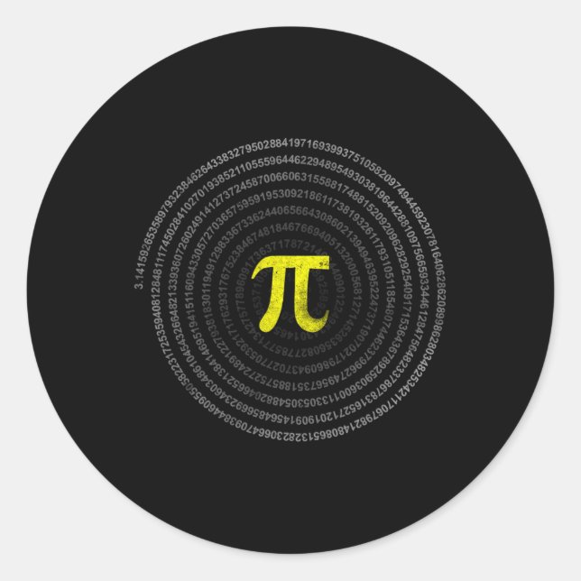 Pi Math Teacher Students Funny International Happy Classic Round Sticker (Front)