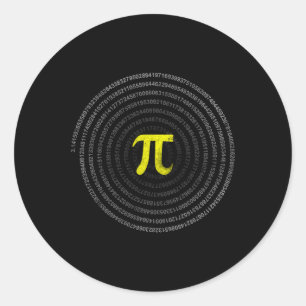 Pi Math Teacher Students Funny International Happy Classic Round Sticker