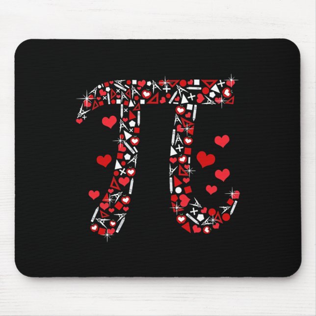 Pi Math Valentine Shirt Math Teacher Valentine's D Mouse Pad (Front)