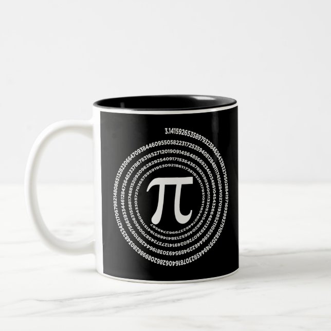Pi Mathematics Pi Maths Two-Tone Coffee Mug (Left)