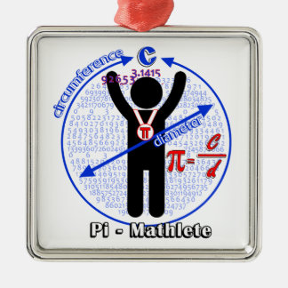 Pi-Mathlete 3.14 Pi Day Metal Ornament