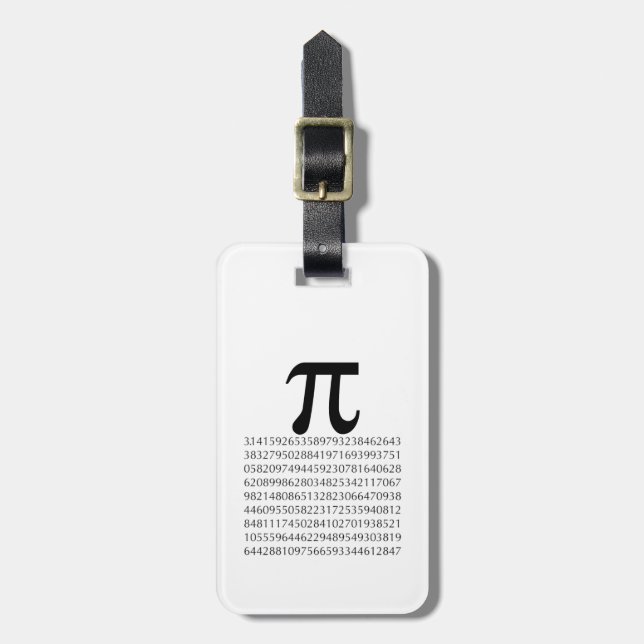 pi  maths luggage tag (Front Vertical)