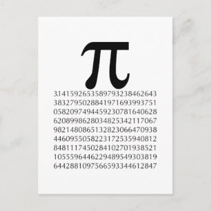 pi maths postcard