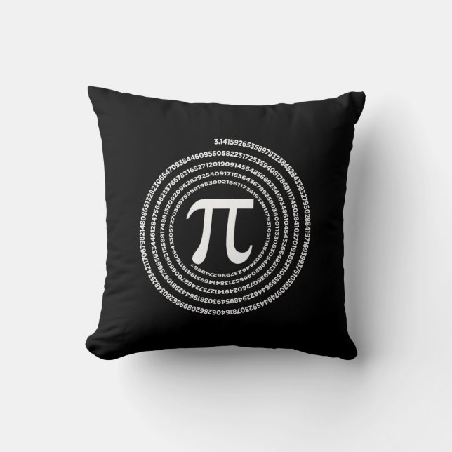 pi maths throw pillow (Front)