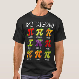 Pi Menu 3.14 Pi Symbol Funny Fruit Teacher Kid Mat T-Shirt