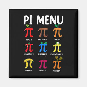Pi Menu 3.14 Pi Symbol - Math Teacher Happy Pi Day Magnet
