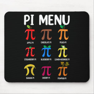 Pi Menu 3.14 Pi Symbol - Math Teacher Happy Pi Day Mouse Pad