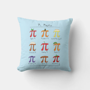 Pi Menu Cute Math Pi Day Pillow