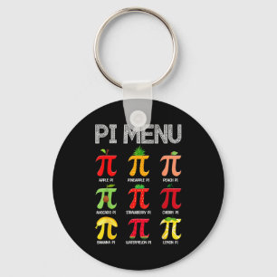 Pi Menu Fruit Happy Pi Day Math Teacher Pi Symbol  Keychain
