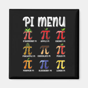 Pi Menu Funny Pi 3.14 Math Teacher Pie Menu Mathem Magnet