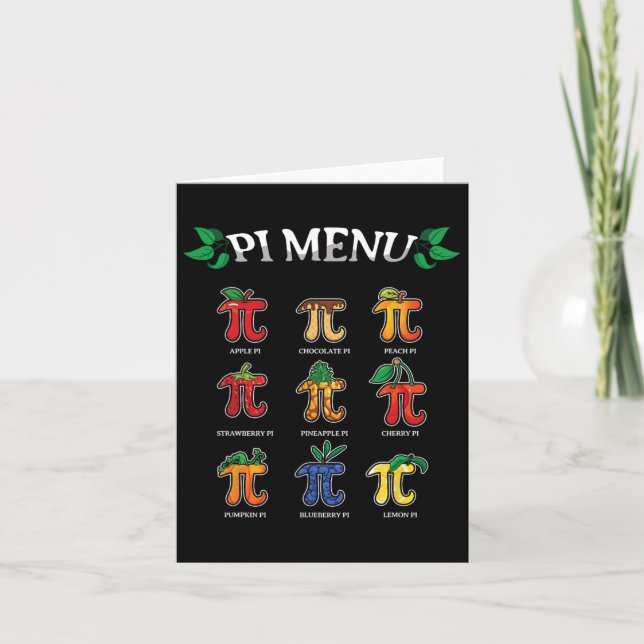 Pi Menu Pi Day 2025 3.14 Math Teacher Pie Menu Mat (Front)