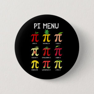 Pi Menu Pie Math Day Mathematics Math Teacher Pi S 2 Inch Round Button