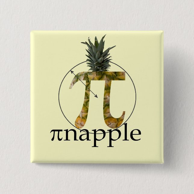 pi-napple 2 inch square button (Front)