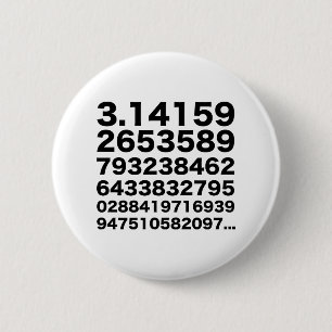 Pi number 2 inch round button