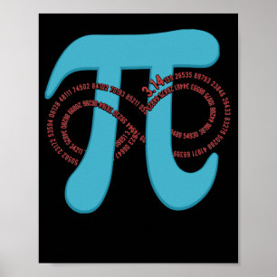 Pi Number 3.141 Infinity Geek Poster