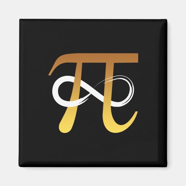 Pi Number 3.14 Infinity Symbol Funny Math Geek Gif Magnet (Front)