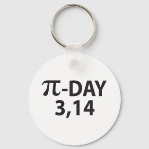 Pi number as pi day keychain