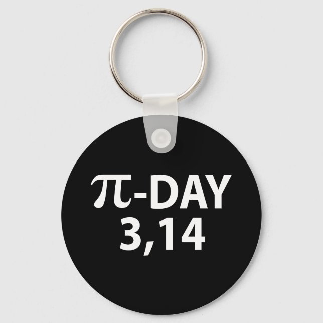 Pi number as pi day keychain (Front)