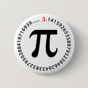 Pi Number Design 2 Inch Round Button
