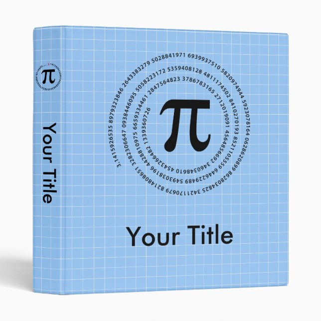 Pi Number Design Binder (Front/Spine)