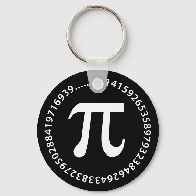 Pi Number Design Keychain (Front)