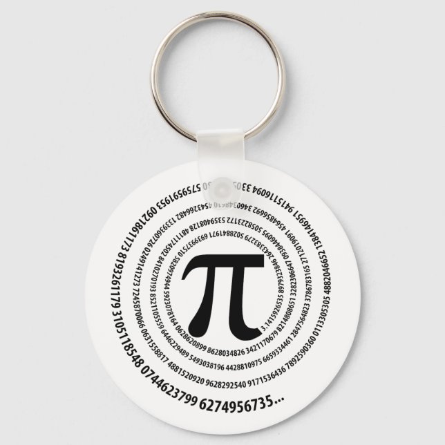 Pi Number Design Keychain (Front)