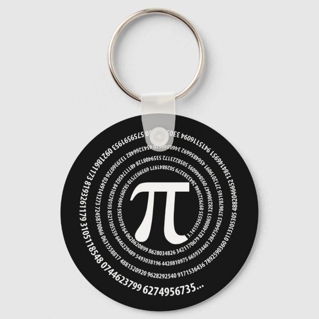 Pi Number Design Keychain (Front)