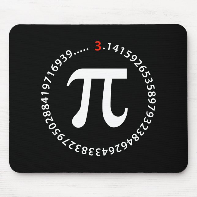 Pi Number Design Mouse Pad (Front)