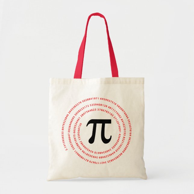 Pi Number Design Tote Bag (Front)
