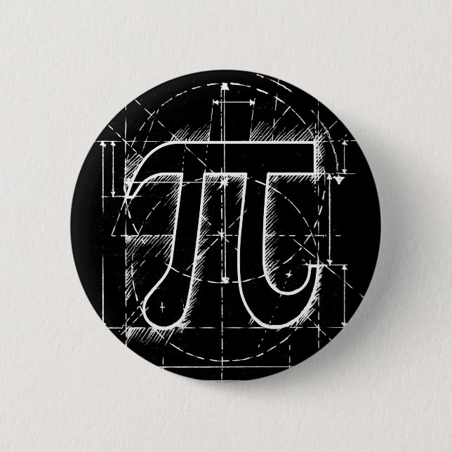 Pi Number Drawing 2 Inch Round Button (Front)