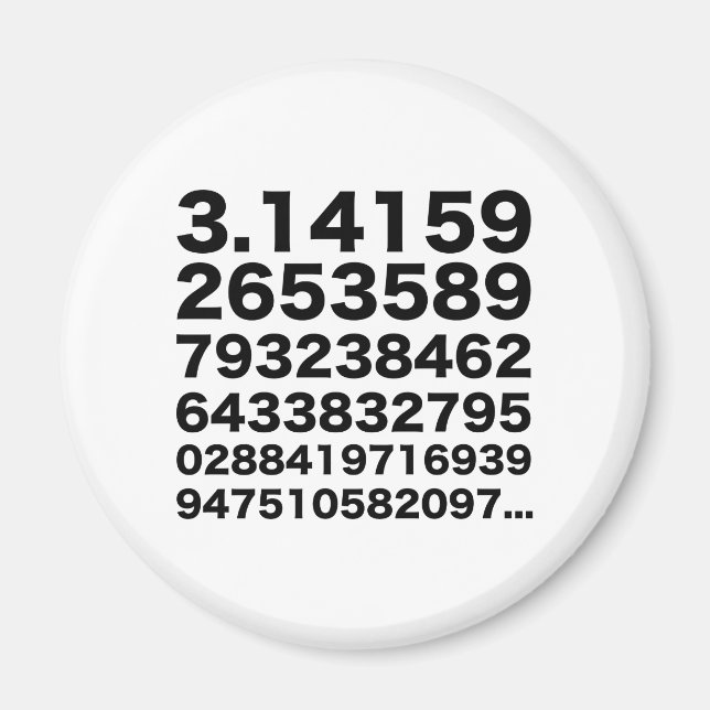 Pi number magnet (Front)