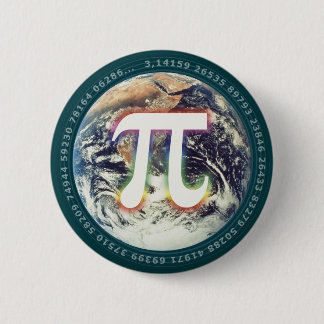 Pi Number on Earth | Math 2 Inch Round Button