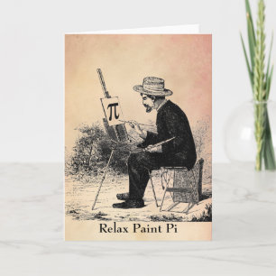 Pi Number Painting Card